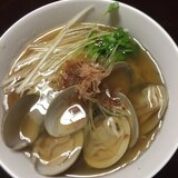 飲んだ後に食べたい、簡単ハマグリラーメン